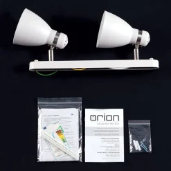 Loftlamper|Spotlights ^ ORION School loftspot, 2 lyskilder, hvidt