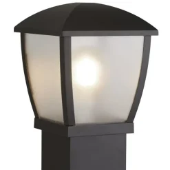Searchlight Gadebelysning > Seattle pullert, IP44, sort, højde 73 cm, metal