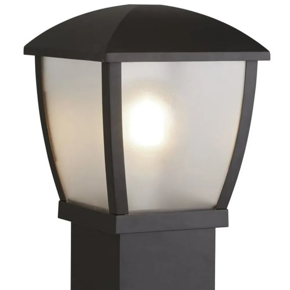 Searchlight Gadebelysning > Seattle pullert, IP44, sort, højde 73 cm, metal