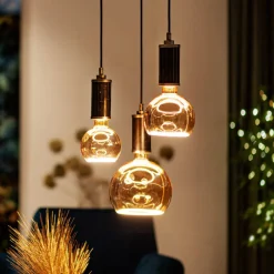 SEGULA Dæmpbar Led-Pære|Filament Pære > floating globe G150 E27 6 W grå glas åben