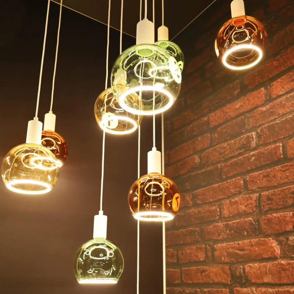 Dæmpbar Led-Pære ^ SEGULA globepære Svævende, E27 orange G200 6 W 922 dæmpbar
