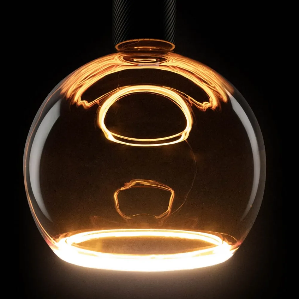 Dæmpbar Led-Pære ^ SEGULA globepære Svævende, E27 orange G200 6 W 922 dæmpbar