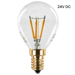 SEGULA Dæmpbar Led-Pære|Filament Pære > LED-dråbepære 24V DC E14 3W Filament 922
