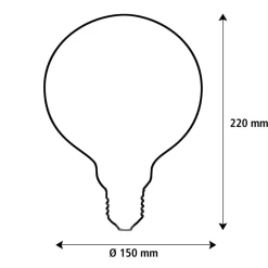 SEGULA Dæmpbar Led-Pære > LED Elegant Line E27 5W G150 2.200 K Glødetråd, dæmpbar