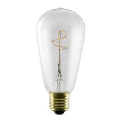 Filament Pære ^ SEGULA LED Elegant Line E27 3W Rustika 2.200 K Filament dæmpbar