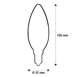 SEGULA Filament Pære > LED Elegant Line E14 3W Stearinlys 2.200 K Glødetråd dæmpbar