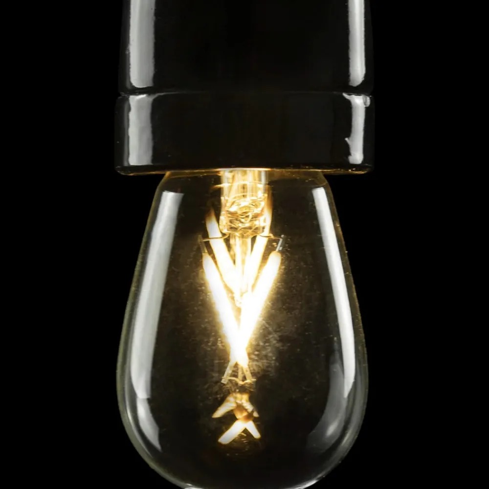 Filament Pære ^ SEGULA LED E27 1,5 W 24V DC klar glødetråd 922 dæmpbar