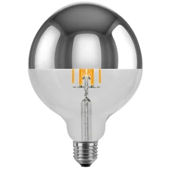 Dæmpbar Led-Pære|Filament Pære ^ SEGULA LED-Globe E27 6,5 W 927 hovedspejl sølv