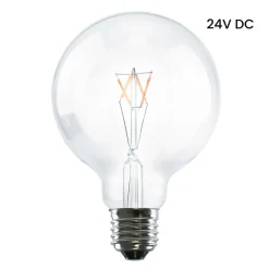 Dæmpbar Led-Pære|Filament Pære ^ SEGULA LED-globepære 24V DC E27 G95 3W 927 Filament