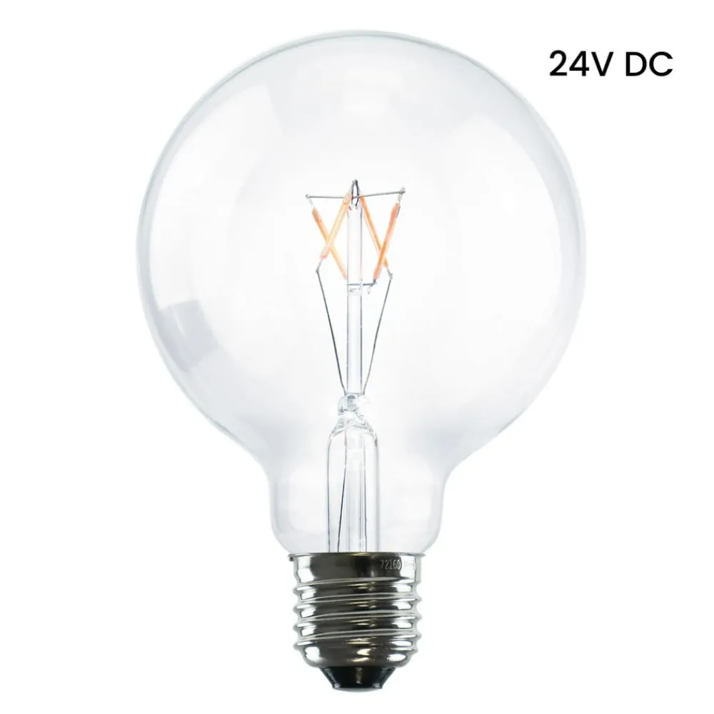 Dæmpbar Led-Pære|Filament Pære ^ SEGULA LED-globepære 24V DC E27 G95 3W 927 Filament