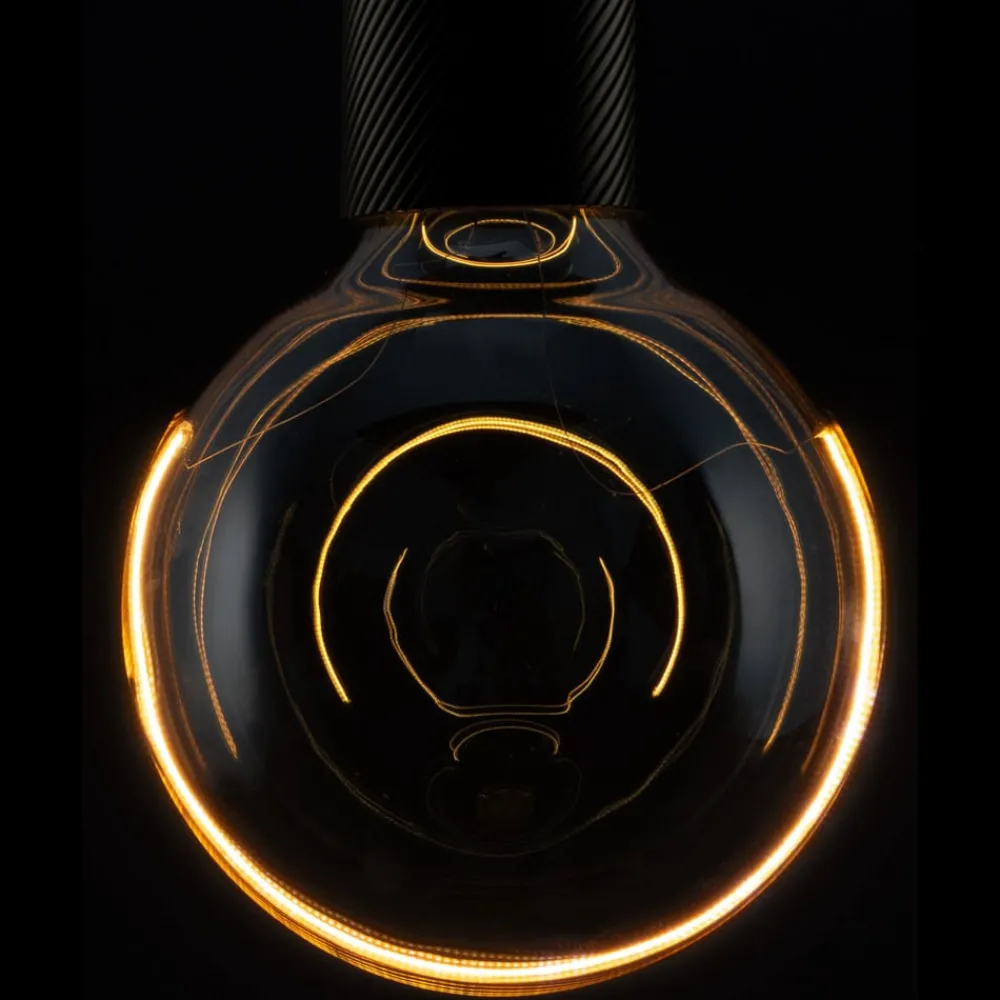 Dæmpbar Led-Pære ^ SEGULA LED Illusion G125 Crescent top E27 6W smoke