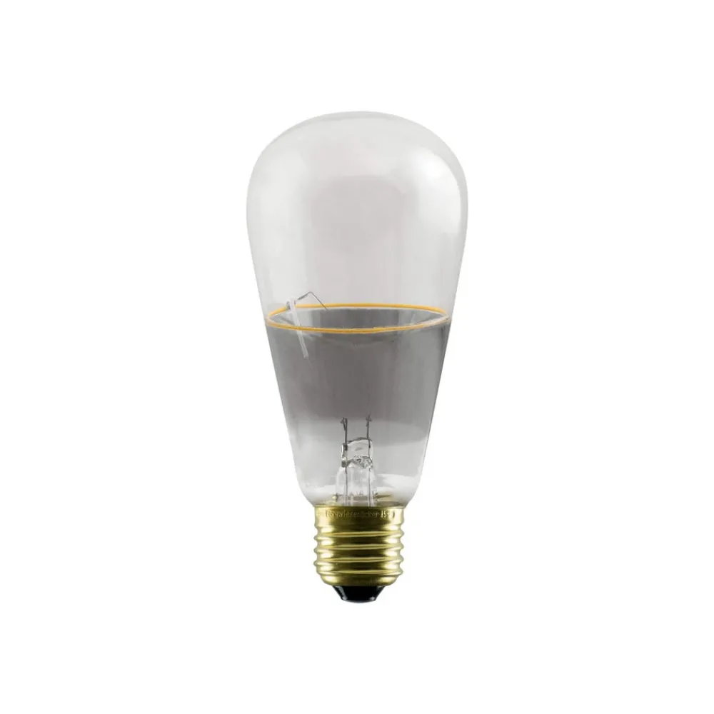 Dæmpbar Led-Pære|Filament Pære ^ SEGULA LED Illusion rustik E27 4W dim røg/klar