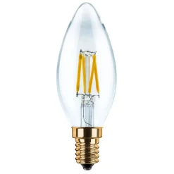 SEGULA Dæmpbar Led-Pære|Filament Pære > LED-kertepære E14 3W 2.200K filament klar