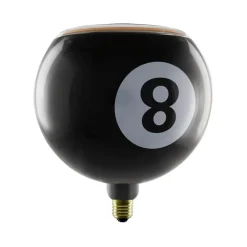 SEGULA Led Pærer > LED-kugle Flydende Billard sort 8, E27, G200 4 W 922