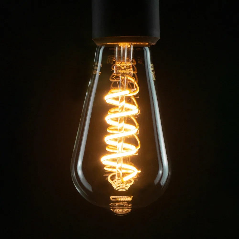 SEGULA Filament Pære|Led Pærer > rustik LED-pære Curved E27 6W 1.900K