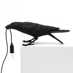 SELETTI Dekorationsbelysning|Bordlamper > Bird Lamp legesyg LED-bordlampe, sort