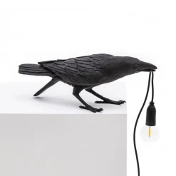 SELETTI Dekorationsbelysning|Bordlamper > Bird Lamp legesyg LED-bordlampe, sort