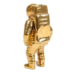 Møbel Og Interiør ^ SELETTI Cosmic Diner Starman-vase, guld. H 28 cm, porcelæn