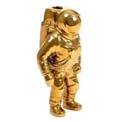 Møbel Og Interiør ^ SELETTI Cosmic Diner Starman-vase, guld. H 28 cm, porcelæn