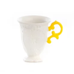 SELETTI Møbel Og Interiør > -krus I-Wares, hvid/gul, 300 ml, porcelæn