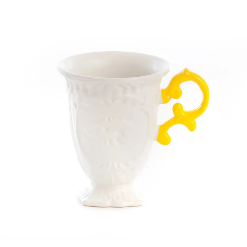 SELETTI Møbel Og Interiør > -krus I-Wares, hvid/gul, 300 ml, porcelæn