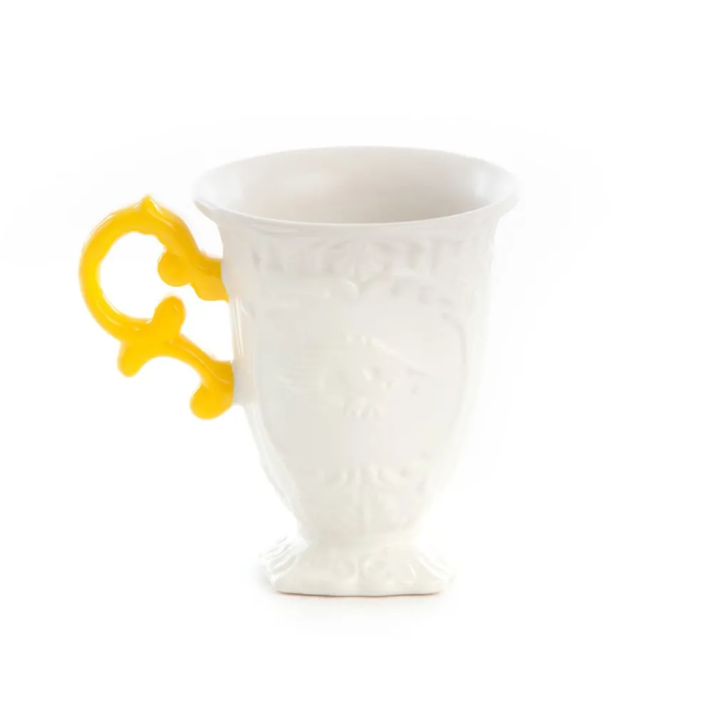 SELETTI Møbel Og Interiør > -krus I-Wares, hvid/gul, 300 ml, porcelæn