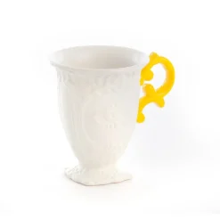 SELETTI Møbel Og Interiør > -krus I-Wares, hvid/gul, 300 ml, porcelæn