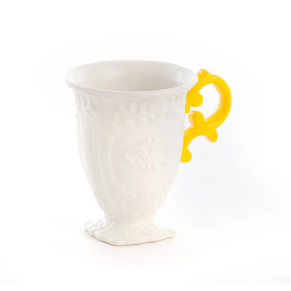 SELETTI Møbel Og Interiør > -krus I-Wares, hvid/gul, 300 ml, porcelæn