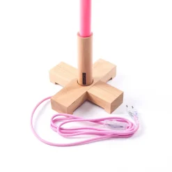Gulvlamper|Gulvlamper ^ SELETTI LED-lampe Linea, fuchsia, trædetaljer, universal