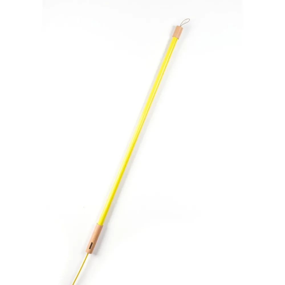 SELETTI Gulvlamper > LED-lys Linea, gul, trædetaljer, universal