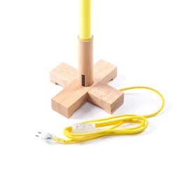 SELETTI Gulvlamper > LED-lys Linea, gul, trædetaljer, universal
