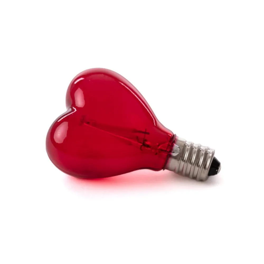 Led Pærer ^ SELETTI LED-pære E14 1W 5V, Mouse Lamp, rødt hjerte