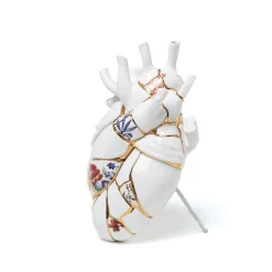 Møbel Og Interiør ^ SELETTI Love in Bloom Kintsugi-vase, farverig, porcelæn, guld