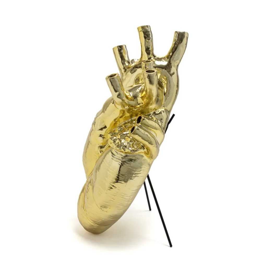 SELETTI Møbel Og Interiør > Love in Bloom Kæmpe vase, guld, h 60 cm, glasfiber