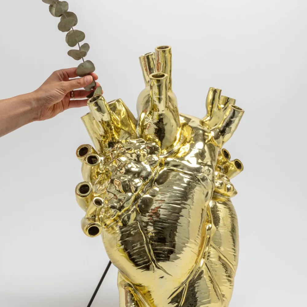 SELETTI Møbel Og Interiør > Love in Bloom Kæmpe vase, guld, h 60 cm, glasfiber