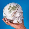 SELETTI Møbel Og Interiør > Skulptur Kintsugi Skull, hvid, porcelæn, guld