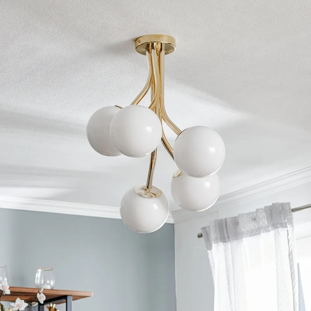 Euluna Loftlamper > Selva loftlampe, 5 lyskilder offset, guld