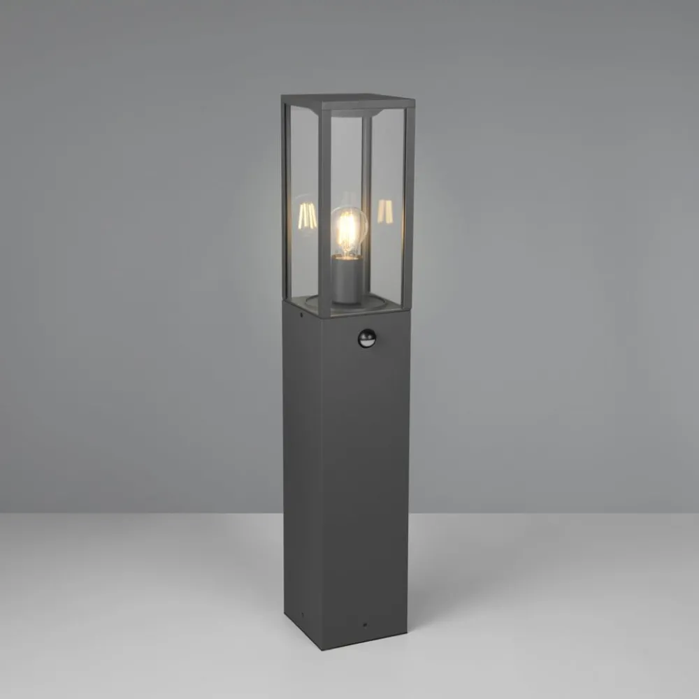 Trio Lighting Gadebelysning > Sensor-vejlampe GARONNE, antracit, højde 80 cm, metal IP44