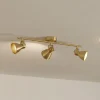 Gang|Loftlamper ^ EGLO Seras loftsspot, børstet messing-guld, 3-flamme