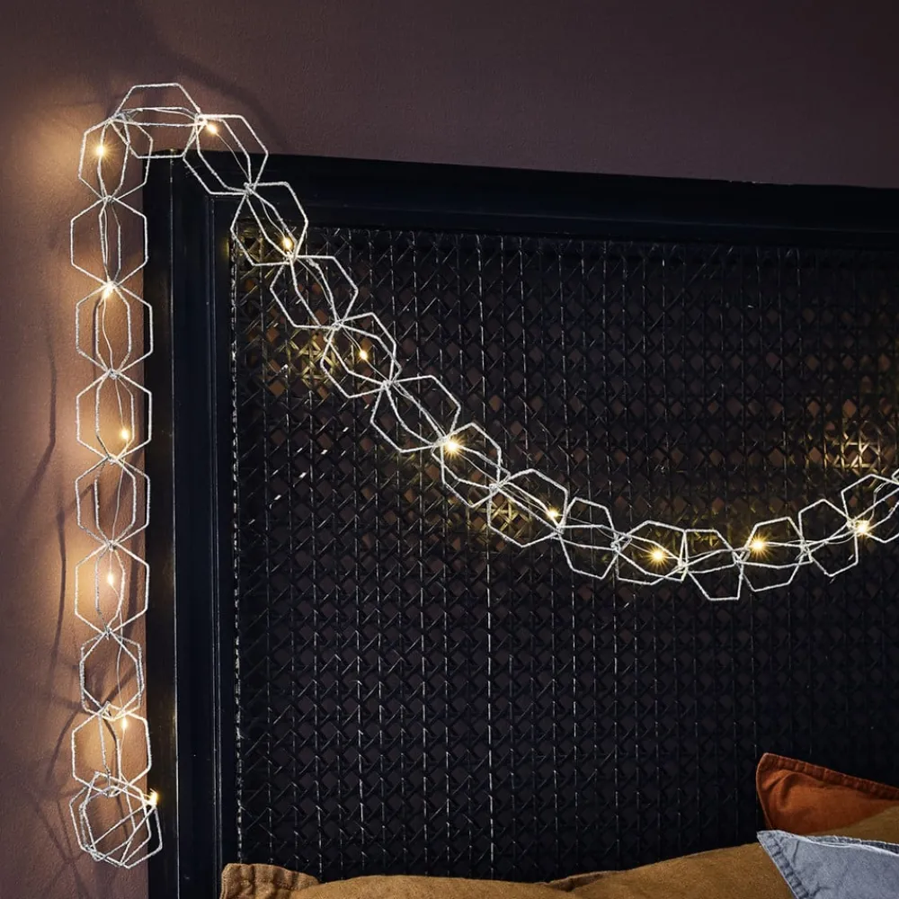 Dekorationsbelysning ^ Markslöjd Serve LED-lyskæde, 20 lyskilder, sølv