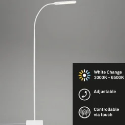 Briloner Arbejdsrum/Kontor|Gulvlamper > Servo LED-gulvlampe, kan dæmpes, CCT, hvid