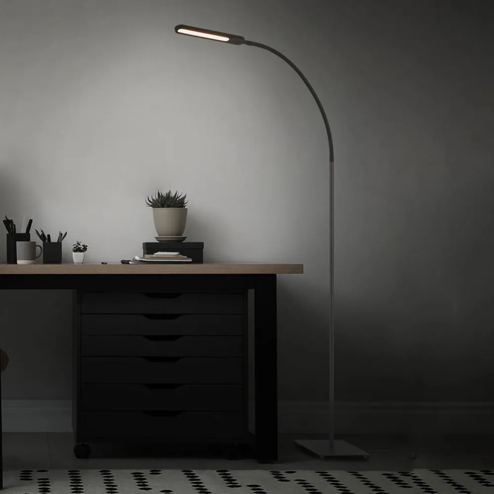 Briloner Arbejdsrum/Kontor|Gulvlamper > Servo LED-gulvlampe, kan dæmpes, CCT, sort