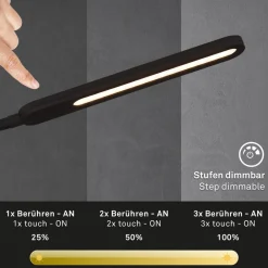 Briloner Arbejdsrum/Kontor|Gulvlamper > Servo LED-gulvlampe, kan dæmpes, CCT, sort