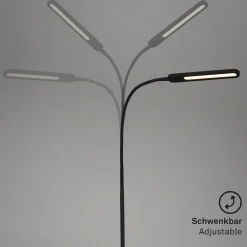 Briloner Arbejdsrum/Kontor|Gulvlamper > Servo LED-gulvlampe, kan dæmpes, CCT, sort