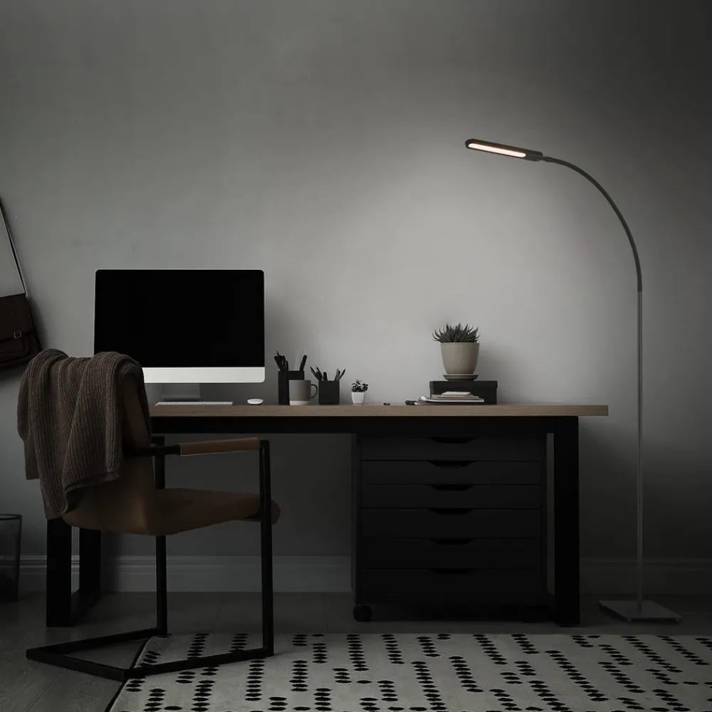 Briloner Arbejdsrum/Kontor|Gulvlamper > Servo LED-gulvlampe, kan dæmpes, CCT, sort