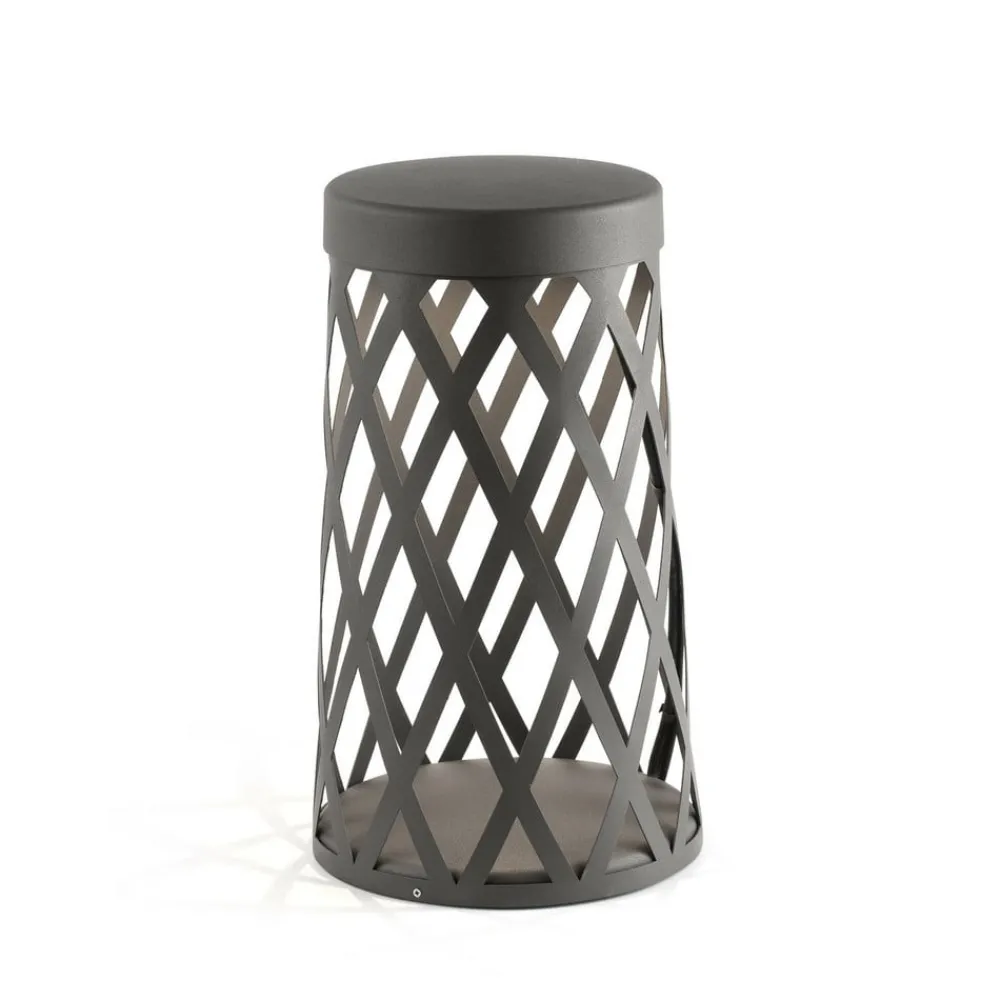 FARO BARCELONA Sokkellamper > Shadow LED-sokkellampe, mørkegrå, aluminium, højde 45 cm