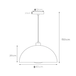 Lucide Pendellamper > Siemon hængelampe af stål, Ø 40 cm, okkergul