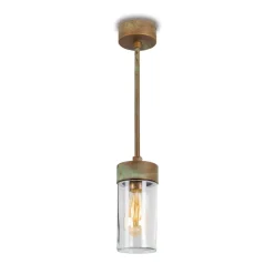Moretti Luce Udendørs Pendellamper > Silindar 3358 hængelampe, messing antik/klar