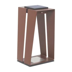 Les Jardins Solcelle Lampe Med Sensor|Solcellelamper > Skaal LED solcelle-lanterne med sensor, corten, 40 cm