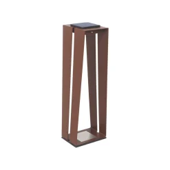 Les Jardins Solcelle Lampe Med Sensor|Solcellelamper > Skaal LED solcelle-lanterne med sensor, corten, 70 cm
